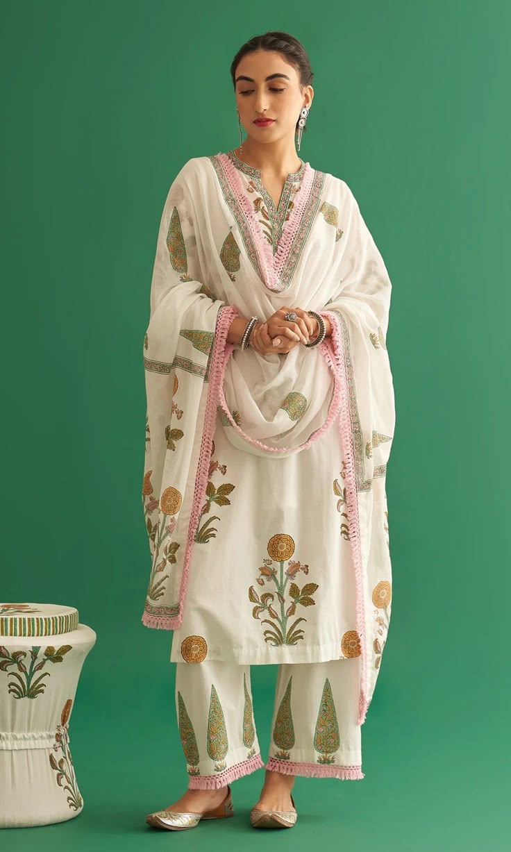 Block print kurta